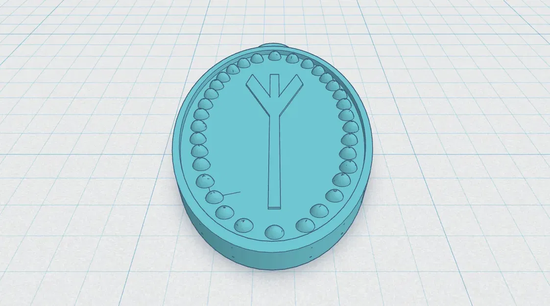 Mặt dây chuyền Rune Viking hai mặt - Algiz - Image 1