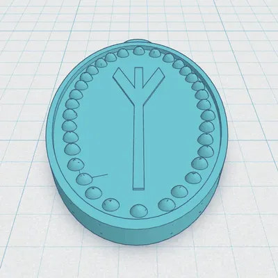 Mặt dây chuyền Rune Viking hai mặt - Algiz