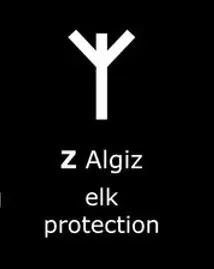 Mặt dây chuyền Rune Viking hai mặt - Algiz - Image 2