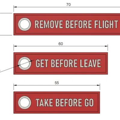 Móc khóa nhắc nhở 'Gỡ trước khi bay