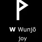 Mặt dây chuyền rune Viking hai mặt - Wunjo