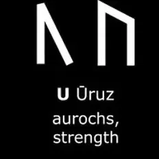 Mặt dây chuyền Rune Viking hai mặt - U – Uruz