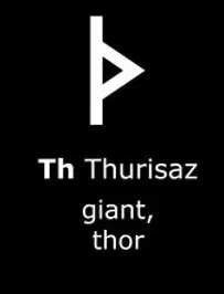 Mặt dây chuyền rune Viking hai mặt - Thurisaz - Image 2