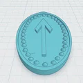 Mặt dây chuyền Rune Viking đôi Tiwaz phong cách Bắc Âu - Thumbnail 1