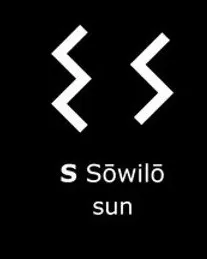 Mặt dây chuyền Viking Rune hai mặt - Sowilo - Image 2