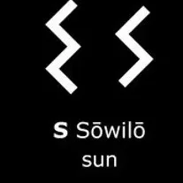 Mặt dây chuyền Viking Rune hai mặt - Sowilo