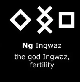 Mặt dây chuyền Rune Viking hai mặt - NG – Ingwaz - Image 2