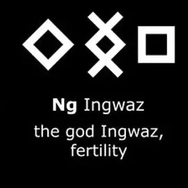 Mặt dây chuyền Rune Viking hai mặt - NG – Ingwaz