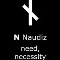Mặt dây chuyền Rune Viking hai mặt - Naudiz