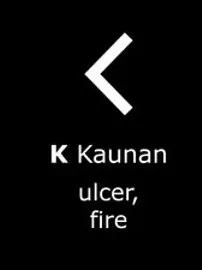 Mặt dây chuyền rune Viking hai mặt - K – Kaunan - Image 2