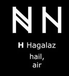 Mặt dây chuyền Viking hai mặt - Hagalaz - Image 2