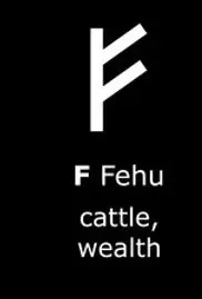 Mặt dây chuyền rune Viking hai mặt - F – Fehu - Image 2