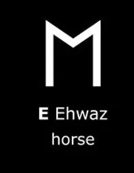 Mặt dây chuyền Rune Viking đôi mặt - Ehwaz - Image 2