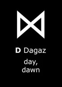 Mặt dây chuyền Rune Viking hai mặt - Dagaz - Image 2
