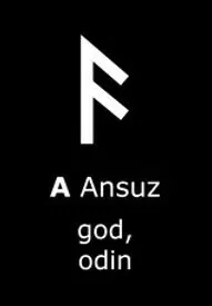 Mặt dây chuyền rune Viking hai mặt - Ansuz - Image 2