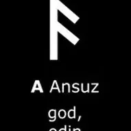 Mặt dây chuyền rune Viking hai mặt - Ansuz
