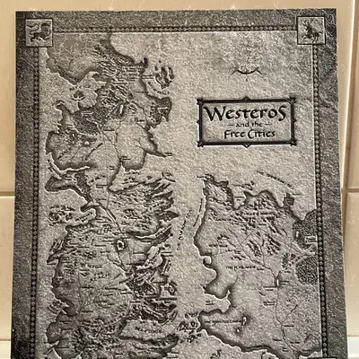 Bản đồ Westeros trong Game of Thrones bằng hue forge
