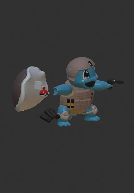 Nhân vật Squirtle quân sự phong cách chiến thuật - Image 3