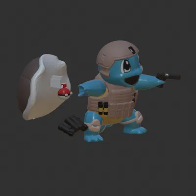 Nhân vật Squirtle quân sự phong cách chiến thuật