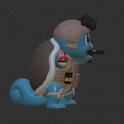 Nhân vật Squirtle quân sự phong cách chiến thuật