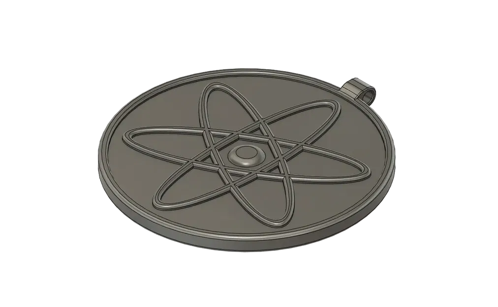 Móc khóa biểu tượng nguyên tử cổ điển - Image 1