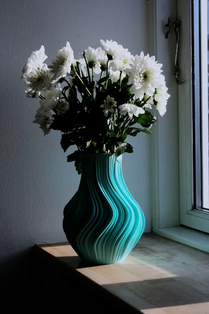 Bình hoa fractal V1 với thiết kế uốn lượn độc đáo - Image 1