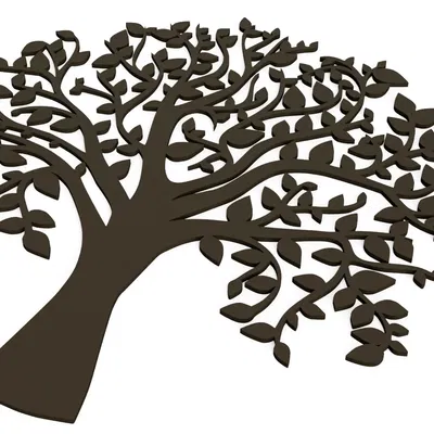 Cây với lá trang trí tường ánh sáng nền phát sáng