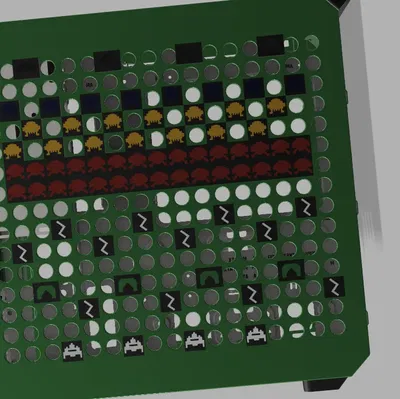 Mô hình Cooler Master QUBE 500 với chủ đề Space Invaders