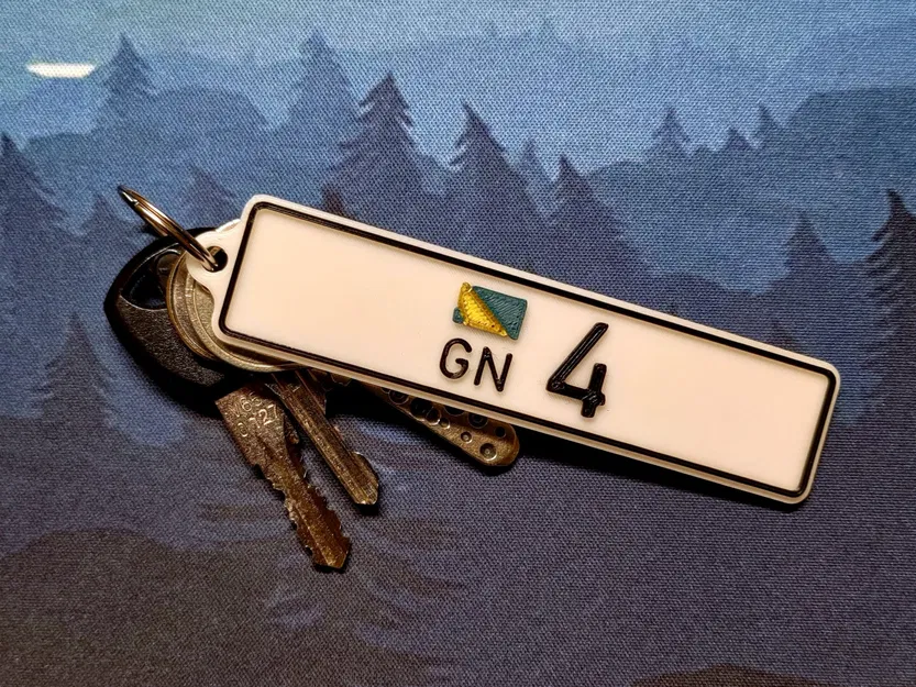 Biểu tượng số 4 Gurkistan làm móc chìa khóa - Image 1