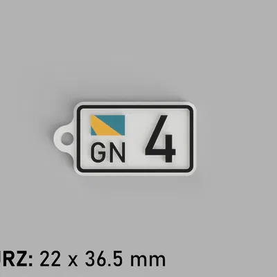 Biểu tượng số 4 Gurkistan làm móc chìa khóa