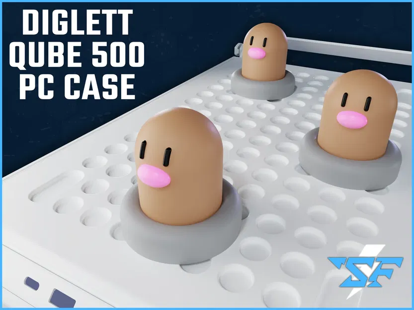 Phụ kiện Diglett cho vỏ máy tính Cooler Master QUBE 500 - Image 1