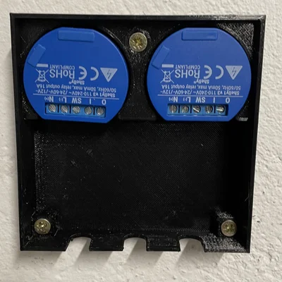 Giá đỡ tường cho 2 Shelly 1 với không gian lưu trữ dây cáp