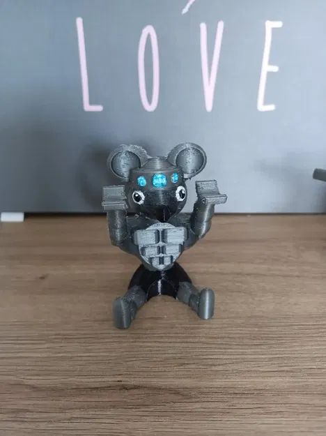 Giá đỡ bút hình chuột cơ bắp dễ thương - Image 1