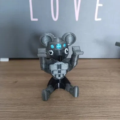 Giá đỡ bút hình chuột cơ bắp dễ thương