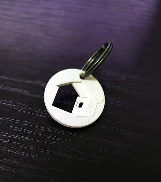 Móc khóa đơn giản hình ngôi nhà 3D - Image 1