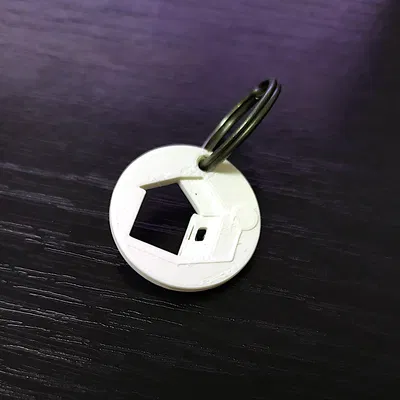 Móc khóa đơn giản hình ngôi nhà 3D