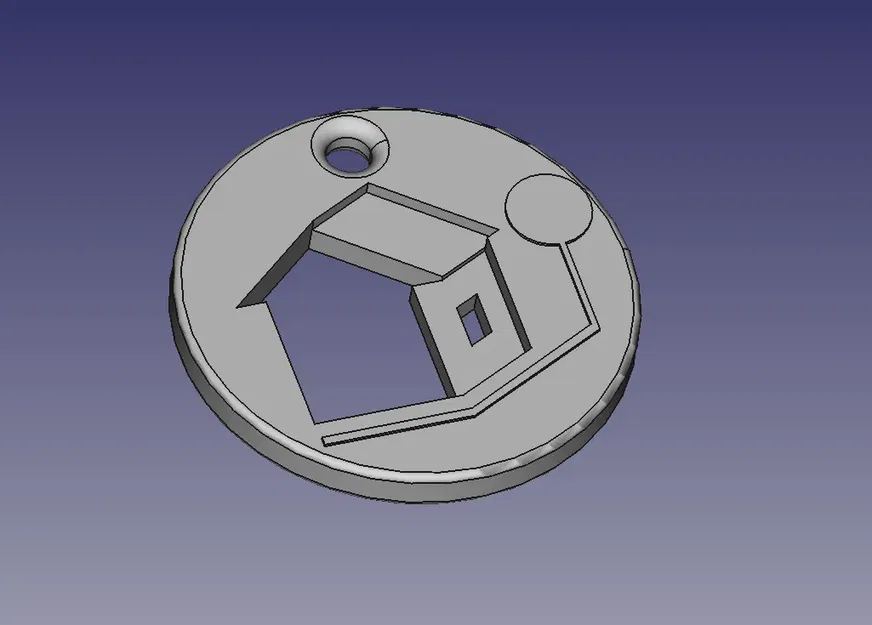 Móc khóa đơn giản hình ngôi nhà 3D - Image 2