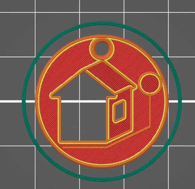 Móc khóa đơn giản hình ngôi nhà 3D - Image 3