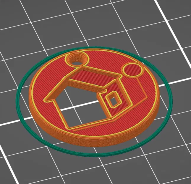 Móc khóa đơn giản hình ngôi nhà 3D - Image 4