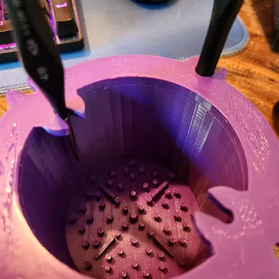 Cốc vệ sinh cọ với giá đỡ cọ sơn