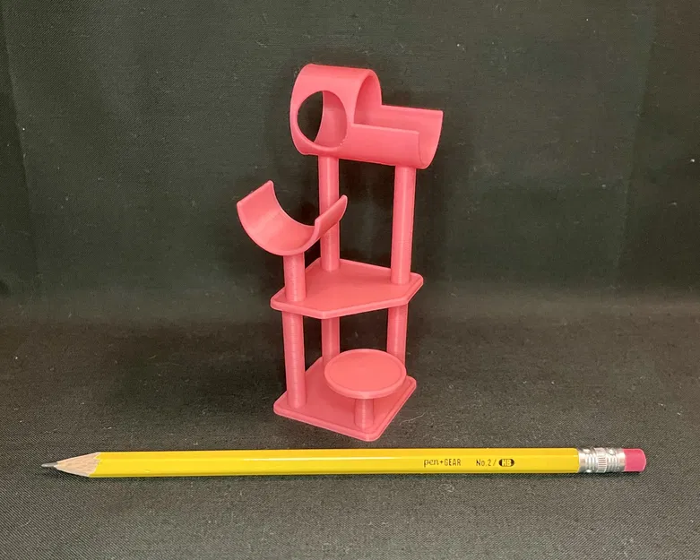 Cây mèo mô hình nhà búp bê tỷ lệ 1:12 - Image 1