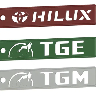 Móc khóa xe hơi cho Toyota Hilux và MAN TGE, TGM