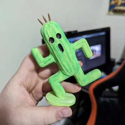 Cactuar từ Final Fantasy làm bằng Blender