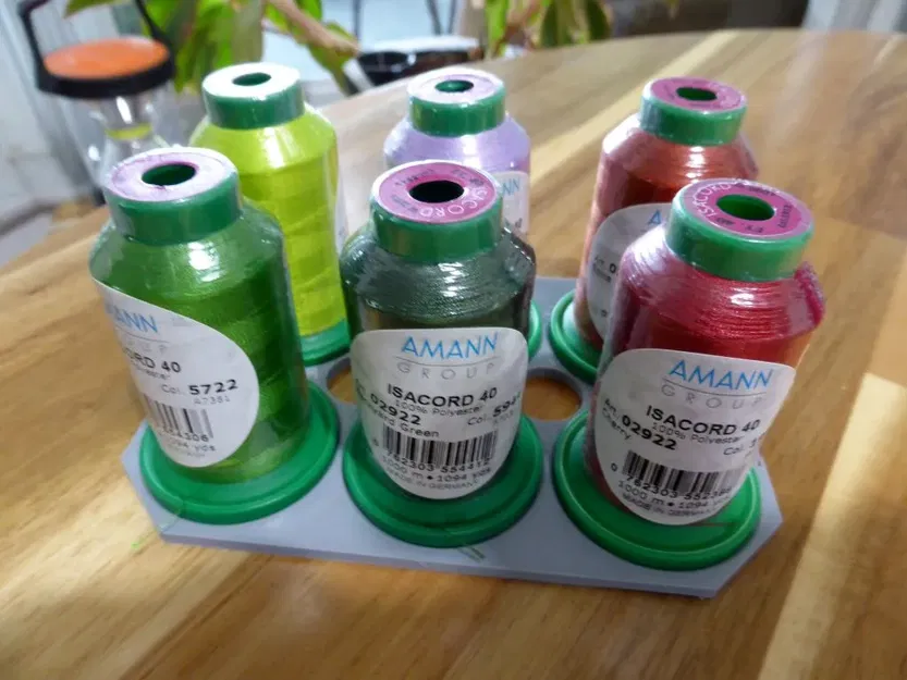 Giá đỡ cuộn chỉ 6X cho chỉ AMANN ISACORD 40 - Image 1