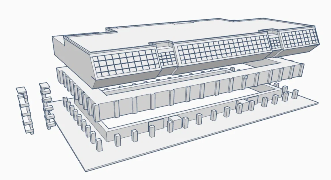 Trung tâm điều khiển phóng VAB tỷ lệ 1/1000 - Image 3