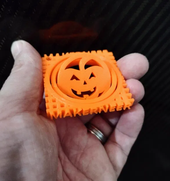 Móc chìa khóa gimbal hình đèn lồng bí ngô cho Halloween - Image 1