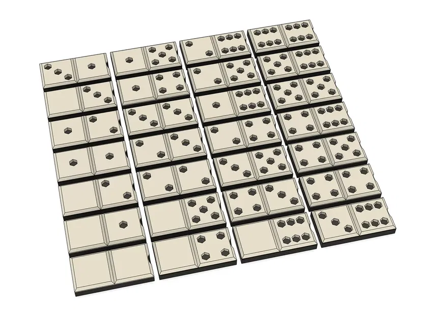 Móc khóa domino với 28 viên gạch khác nhau - Image 3