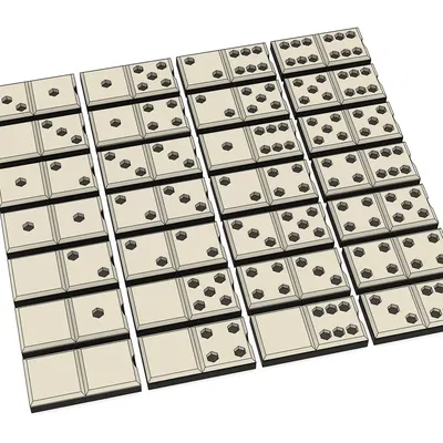 Móc khóa domino với 28 viên gạch khác nhau