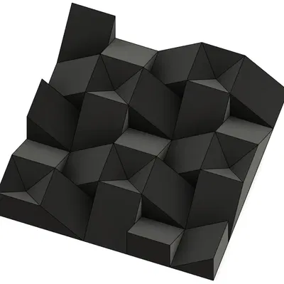 Tượng tường hình tam giác nghệ thuật trang trí nội thất