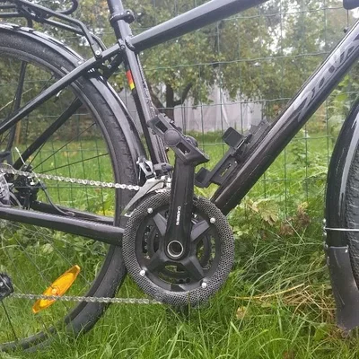 Bộ bảo vệ xích Shimano MT210 46/30t in 3D bằng epoxy và sợi carbon